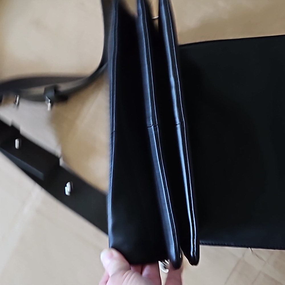 Allsaints black leather zep leather box bag-READ - Picture 4 of 13